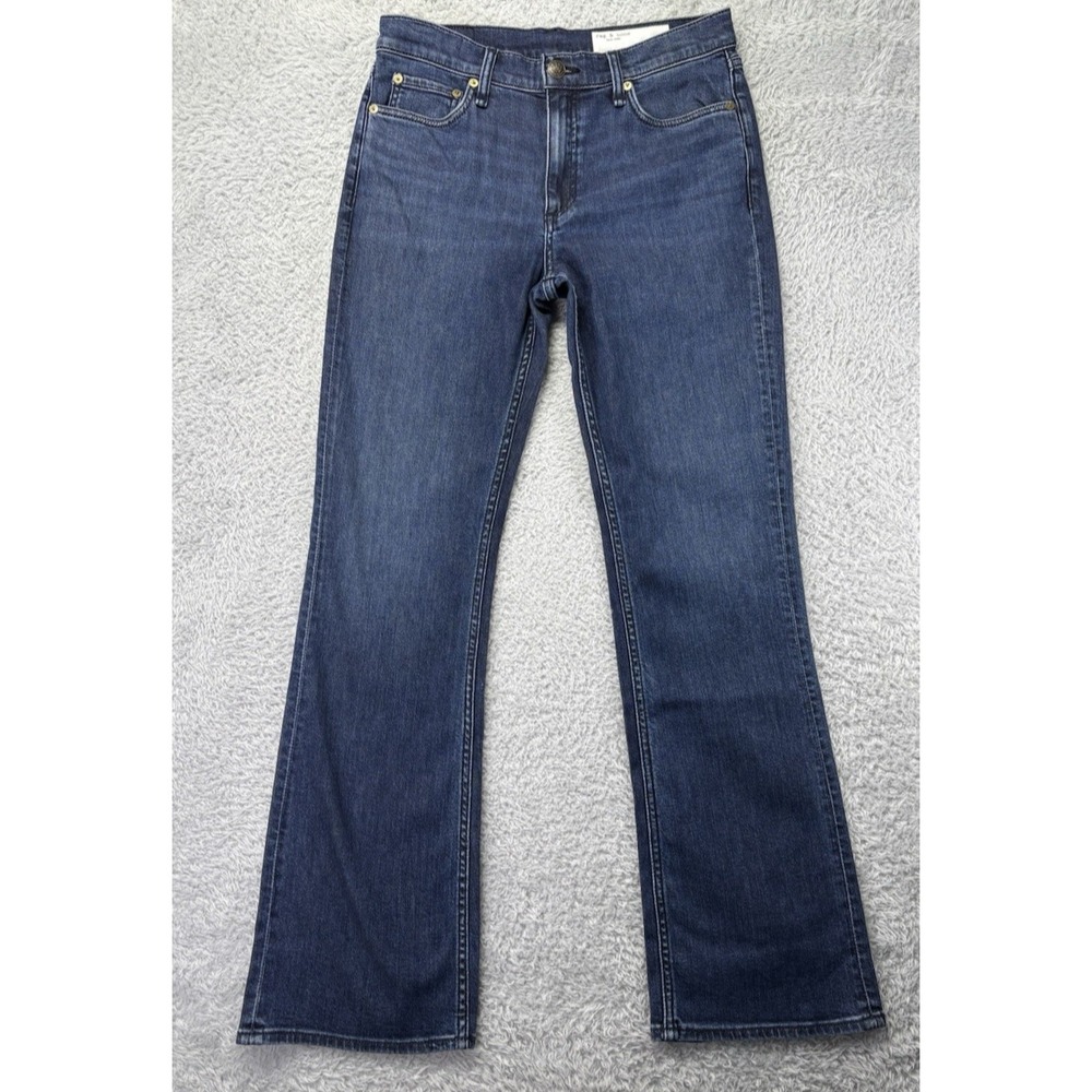 NEW Rag & Bone Peyton Mid Rise Bootcut Jeans Womens 28 Blue Denim Designer $258